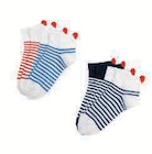 Lot de 2 paires de socquettes femme en promo chez Super U Dunkerque à 6,93 €