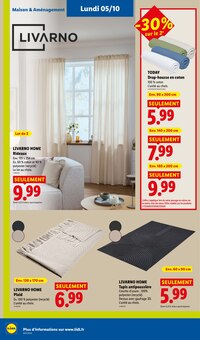 Promotion Couches dans le prospectus Lidl, valable du 01/10/2026 au 07/10/2026 Promo Couches dans le catalogue Lidl du moment à la page 50