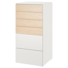 Kommode mit 6 Schubladen weiß Birke/weiß von SMÅSTAD / PLATSA für 218,00 € bei IKEA im Angebot Kommode mit 6 Schubladen weiß Birke/weiß von SMÅSTAD / PLATSA im aktuellen IKEA Prospekt