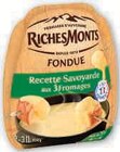 Fondue pasteurisée recette savoyarde - RICHESMONTS dans le catalogue U Express