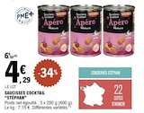 E.Leclerc Golbey - Promo Saucisses cocktail Apéro Nature Promo Saucisses cocktail Apéro Nature à 4,29 € dans le catalogue E.Leclerc à Golbey
