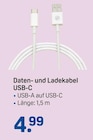 Daten- und Ladekabel USB-C bei Rossmann im Meßstetten Prospekt für 4,99 €