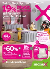 Aktueller mömax Prospekt mit Bettwäsche, "19% MwSt. geschenkt - auf fast den gesamten Einkauf", Seite 1