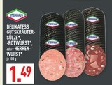 Delikatess Gutskräuter-Sülze, Rotwurst, oder Herrenwurst Angebote von Steinhaus bei Marktkauf Herne für 1,49 €