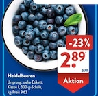 Heidelbeeren bei ALDI SÜD im Prospekt "" für 2,89 €
