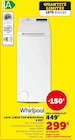 Lave-linge top 6 kg - Whirlpool en promo chez Hyper U Parthenay à 299,00 €
