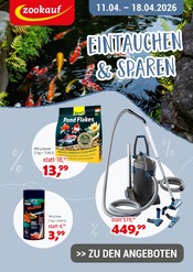 Aktueller Zookauf Prospekt mit Fisch, "EINTAUCHEN & SPAREN", Seite 1