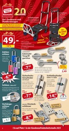 Fahrradschloss im Sonderpreis Baumarkt Prospekt in Nordhausen Aktueller Sonderpreis Baumarkt Prospekt mit Fahrradschloss, "20 JAHRE STARKE PREISE", Seite 2