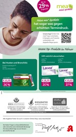 mea - meine apotheke Apotheken Prospekt der aktuellen Woche mit 4 Seiten, gültig von 01.02.2026 bis 28.02.2026, in Wallerstein und Umgebung Aktueller mea - meine apotheke Apotheken Prospekt in Wallerstein und Umgebung, "Unsere Februar-Angebote" mit 4 Seiten, 01.02.2026 - 28.02.2026