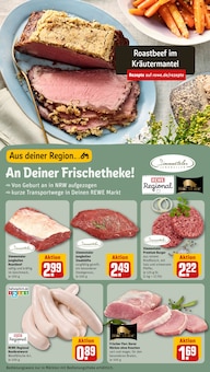 Rindfleisch im REWE Prospekt "Dein Markt" mit 32 Seiten (Essen)