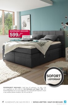 Boxspringbett im Kabs Prospekt "GROSSE LAGERRÄUMUNG BEI KABS!" mit 30 Seiten (Essen)
