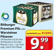 Bitburger Premium Pils oder Warsteiner Pilsener Angebot in Hanstedt, Nordheide im aktuellen Prospekt bei famila Nordost in Hanstedt, Nordheide