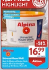 Universal-Raum-Weiß im Angebot bei ALDI SÜD in Ingolstadt Universal-Raum-Weiß Angebote von Alpina bei ALDI SÜD Ingolstadt für 16,99 €