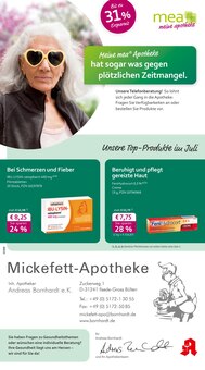 Aktueller mea - meine apotheke Prospekt "Unsere Juli-Angebote" Seite 1 von 4 Seiten