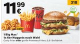 1 Big Mac 1x 6er Nuggets nach Wahl bei McDonalds im Übach-Palenberg Prospekt für 11,99 €