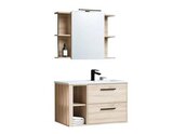 Brico Dépôt Fleury-Mérogis - Promo Ensemble meuble niche persienne + vasque + miroir "SLAT" Promo Ensemble meuble niche persienne + vasque + miroir "SLAT" à 179,00 € dans le catalogue Brico Dépôt à Fleury-Mérogis