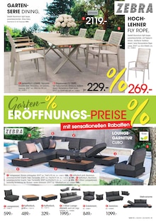 Wohnzimmertisch im Zurbrüggen Prospekt "GARTEN-ERÖFFNUNGS-PREISE" mit 8 Seiten (Essen)