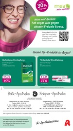 Aktueller mea - meine apotheke Apotheken Prospekt in Stralsund und Umgebung, "Unsere August-Angebote" mit 4 Seiten, 01.08.2025 - 31.08.2025