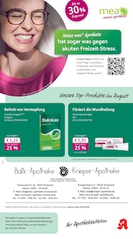 Aktueller mea - meine apotheke Prospekt "Unsere August-Angebote" Seite 1 von 4 Seiten für Stralsund