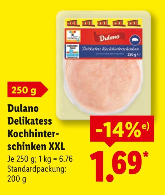 Delikatess Kochhinterschinken Standardpackung