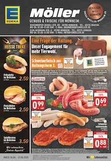 EDEKA Prospekt der Woche "Aktuelle Angebote" Seite 1, 16.06.2025 bis 21.06.2025 für Monheim Aktueller EDEKA Prospekt "Aktuelle Angebote" Seite 1 von 24 Seiten für Monheim