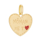 Pendentif en or jaune et laque coeur - Le Manège à Bijoux Pendentif en or jaune et laque coeur à 109,00 € dans le catalogue Le Manège à Bijoux