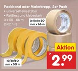 Packband oder Malerkrepp, 3er Pack im aktuellen Netto Marken-Discount Prospekt