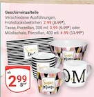 GLOBUS Weischlitz - Frühstücksbrettchen oder Tasse, Porzellan, 300 ml oder Müslischale, Porzellan, 400 ml Angebot im Prospekt Frühstücksbrettchen oder Tasse, Porzellan, 300 ml oder Müslischale, Porzellan, 400 ml bei GLOBUS im Weischlitz Prospekt für 2,99 €