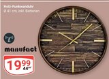 Holz-Funkwanduhr im Angebot bei GLOBUS in Altenburg Holz-Funkwanduhr Angebote von Manufact bei GLOBUS Altenburg für 19,99 €