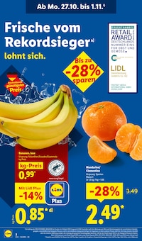 Bananen im aktuellen Lidl Prospekt (München) Bananen im Lidl Prospekt "LIDL LOHNT SICH" mit 67 Seiten (München)