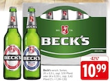 Beck's versch. Sorten bei EDEKA im Meßstetten Prospekt für 10,99 €