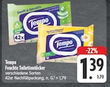 Feuchte Toilettentücher Sanft & Sensitiv Angebote von Tempo bei EDEKA Leipzig für 1,39 €
