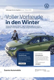 Aktueller Volkswagen Prospekt "Wie gemacht für den Winter" Seite 1 von 1 Seite für Leverkusen