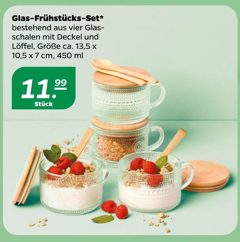 Glas-Frühstücks-Set