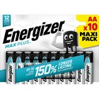 Lot de 10 piles Energizer Max+ AA/LR6 - ENERGIZER en promo chez Carrefour Drancy à 7,99 €