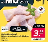 Hähnchenschenkel mit Rücken von Meine Fleischerei im aktuellen Netto mit dem Scottie Prospekt für 3,99 €