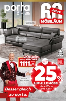 porta Möbel Prospekt 60 JAHRE MÖBILÄUM mit 16 Seiten