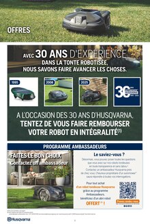 Prospectus Husqvarna de la semaine "OFFRES EXCLUSIVES ET NOUVEAUTÉS PRINTEMPS 2025" avec 2 pages, valide du 15/02/2025 au 30/06/2025 pour Civens et alentours