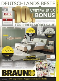 Schlafzimmer Angebot im aktuellen BRAUN Möbel-Center Prospekt auf Seite 1