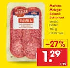 Marken-Metzger Salami-Sortiment im aktuellen Netto Marken-Discount Prospekt