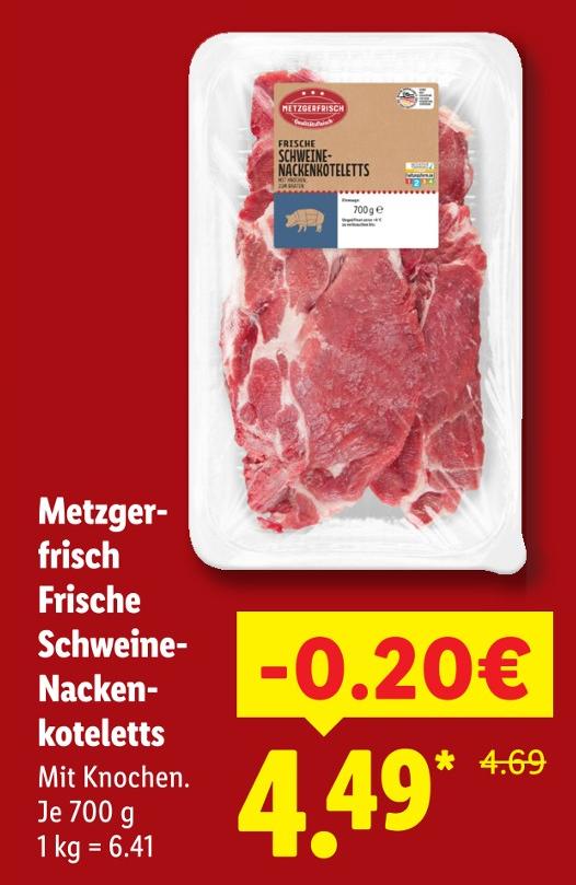 Frische Schweine-Nackenkoteletts