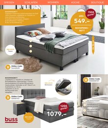 Bett im aktuellen buss Prospekt (Bremerhaven) Bett im buss Prospekt "Angebots-Vollsortiment" mit 34 Seiten (Bremerhaven)