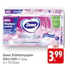 Toilettenpapier Ultra Soft Angebote von Zewa bei E center Stuttgart für 3,99 €