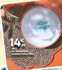 Set de 4 assiettes creuses Dolce Vita en promo chez Maxi Bazar Drancy à 14,99 €