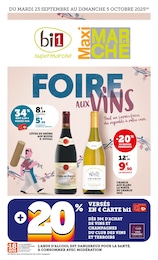 Catalogue Supermarchés de Bi1 à Châtillon-en-Bazois, avec 36 pages Prospectus Supermarchés de Bi1 à Châtillon-en-Bazois: "FOIRE AUX VINS", 36 pages, 23/09/2025 - 05/10/2025