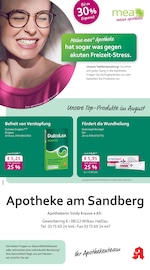 Aktueller mea - meine apotheke Apotheken Prospekt in Wildenfels und Umgebung, "Unsere August-Angebote" mit 4 Seiten, 01.08.2025 - 31.08.2025