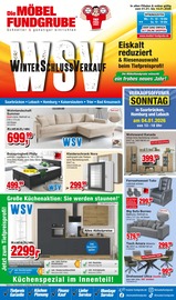 Couch im Die Möbelfundgrube Prospekt in Saarlouis Aktueller Die Möbelfundgrube Prospekt mit Couch, "WINTER SCHLUSS VERKAUF", Seite 1
