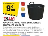 Auge capazo pro noire en plastique renforcée 42 litres à Tout Faire dans Breux
