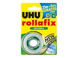 Rollafix - Ruban adhésif avec dévidoir - invisible - 19 mm x 30 m (25m + 5m offert) - UHU dans le catalogue Bureau Vallée