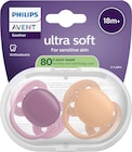 Schnuller ultra soft Silikon, rosa/apricot, ab 18 Monaten bei dm-drogerie markt im Waldkirchen Prospekt für 7,95 €